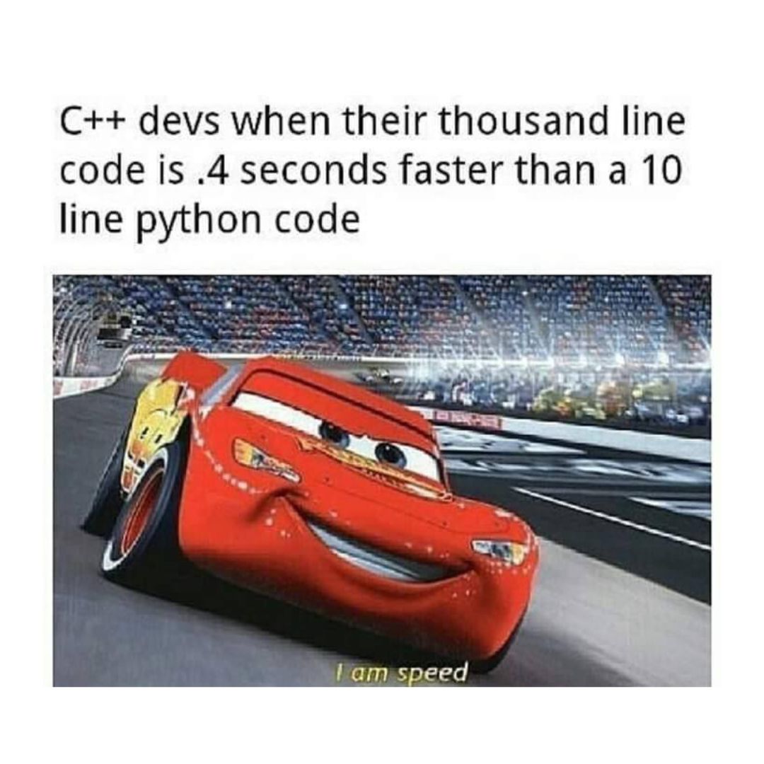 Python is "Speed"